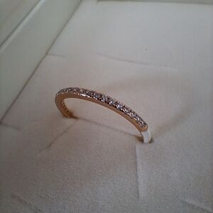 CZ Enamel Ring | White / Gold Vermeil / 10